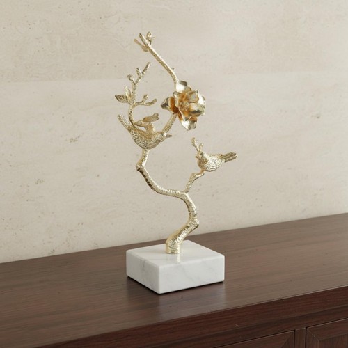 Metallblume mit marmorsockel - mit,