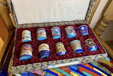 Cloisonné Döschen Set 60er