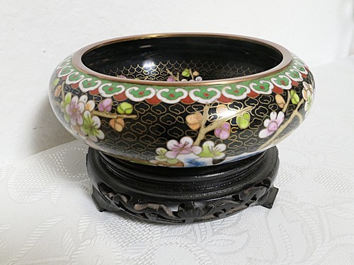 Messing schale cloisonne auf - cloisonne,