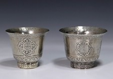 Paar versilberte Messing