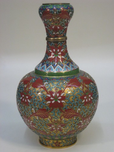 Cloisonne vase messing - cloisonne,