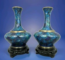 A1580  Paar Cloisonne Vasen