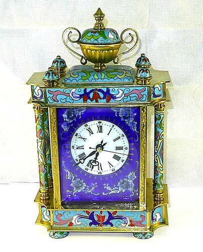Chinesische cloisonné uhr - chinesische,