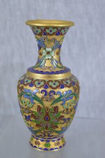 SCHÖNE CLOISONNE VASE MIT